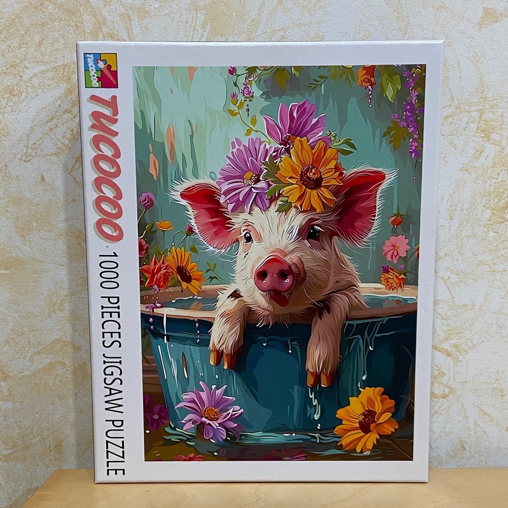 TYCOCOO Pig in Tub - 1000 Piece Puzzle